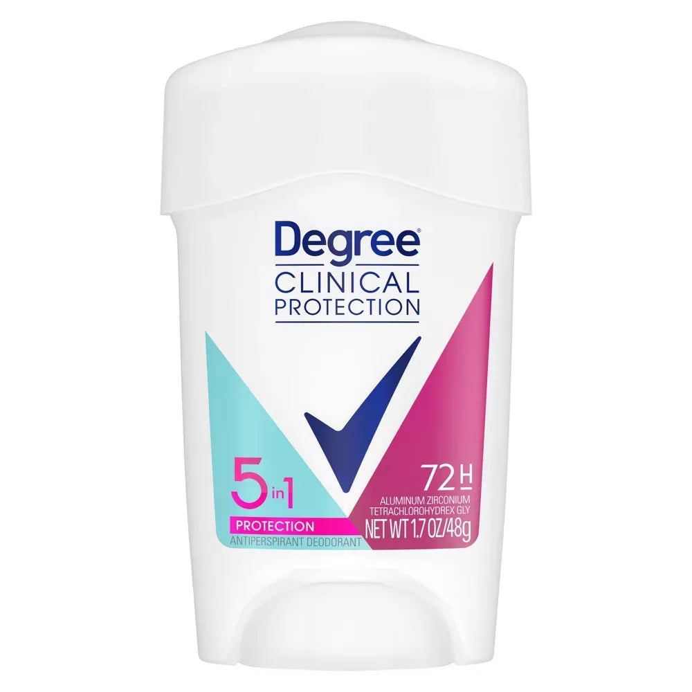 Degree Clinical Protection Antiperspirant Deodorant 5-In-1 Protection 1.7Oz (Pack of 24)
