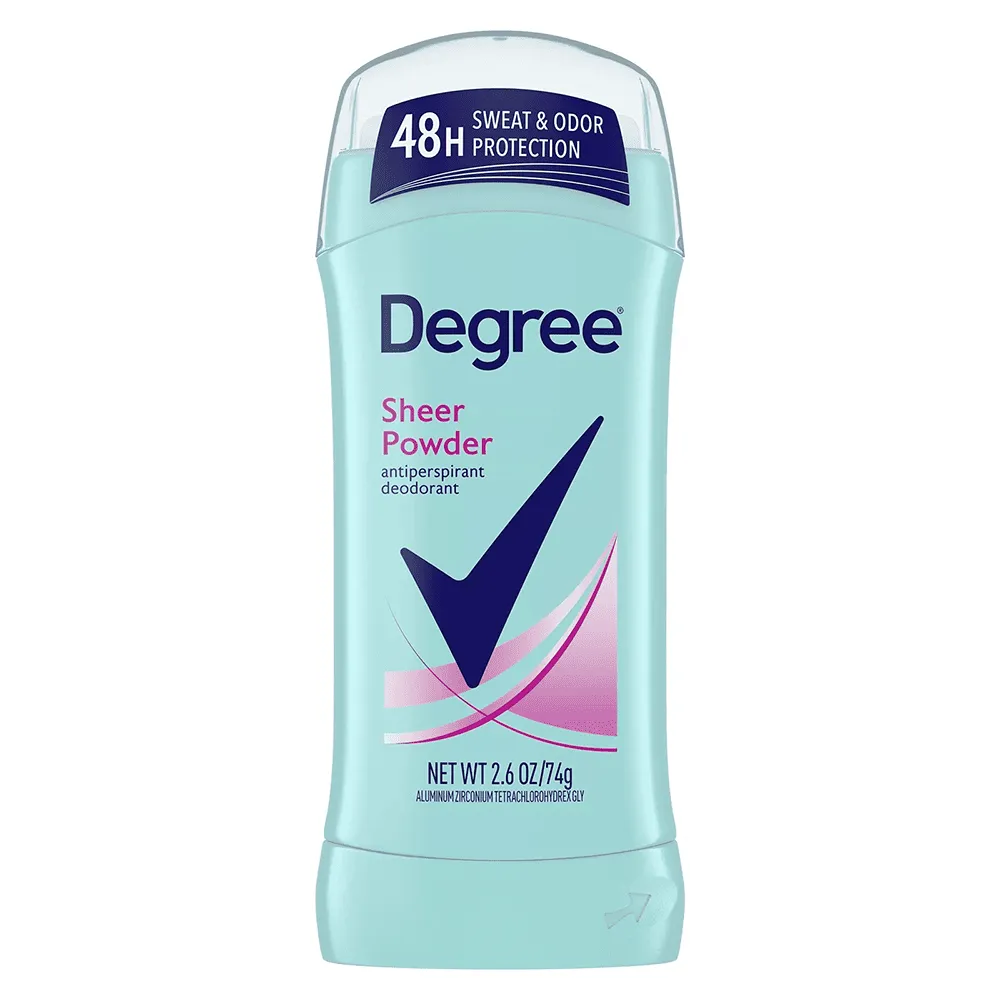 Degree Anti-Perspirant And Deodorant Invisible Solid For Women Sheer Powder 2.6Oz (Pack of 12)