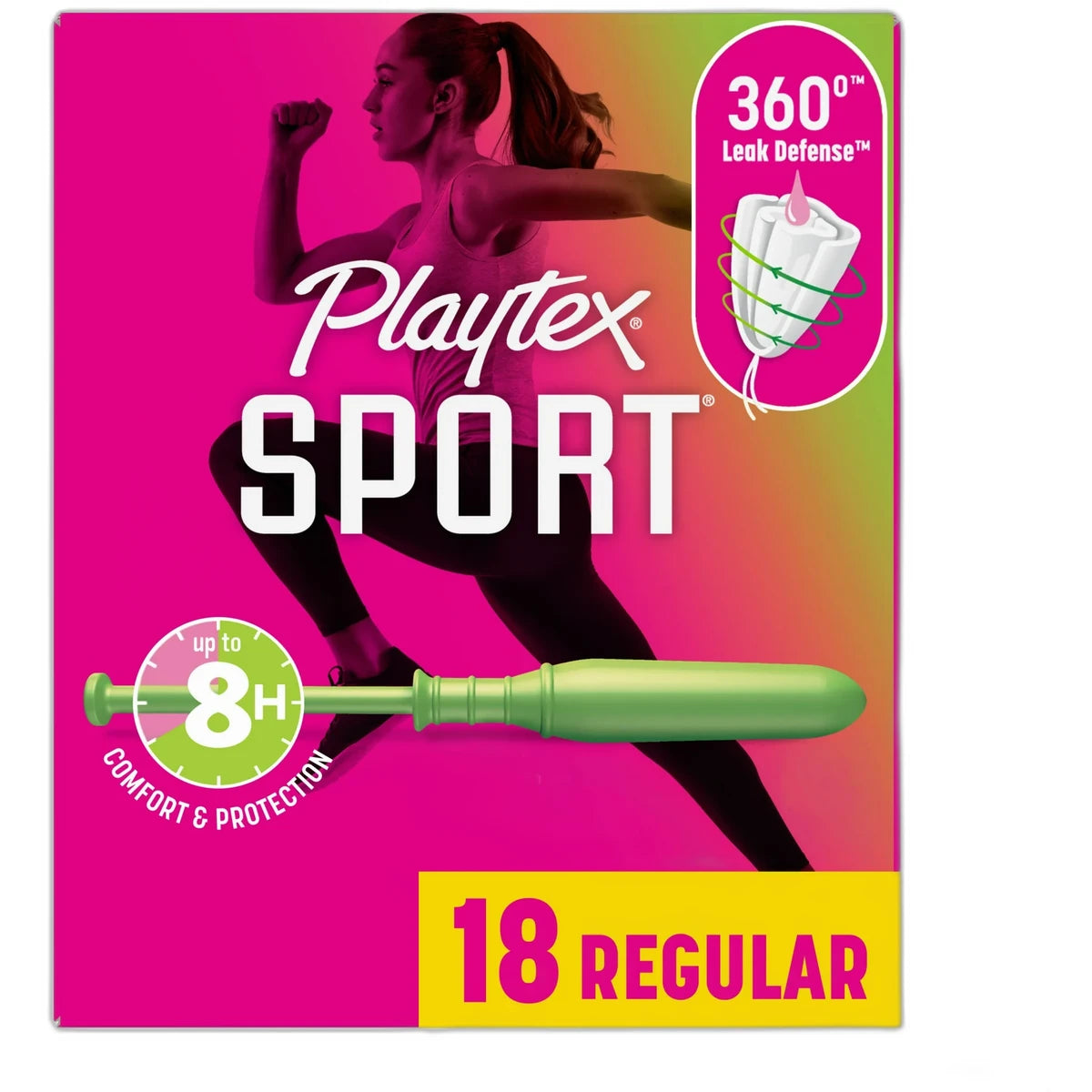 Playtex Regular Sport Tampons Unscented18 Ea 5.76oz (Pack of 12)
