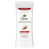 Dove Advanced Care Womens Antiperspirant Deodorant Stick Apple and White Tea 2.6Oz (Pack of 12)