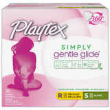 Playtex Simply Gentle Glid Multipack Plastic Tampons 18 Regular and 18 Super Fragrance Free 7.4oz (Pack of 12)