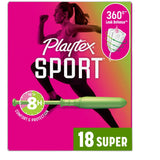 Playtex Sport Tampons Super Abosrbency Unscented18 Ea 5.1oz (Pack of 12)
