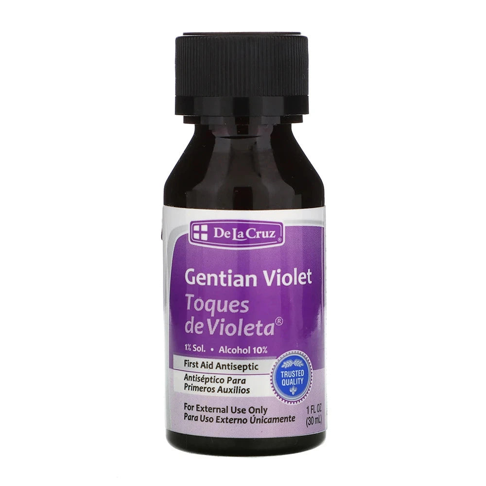 De La Cruz Gentian Violet Antiseptic Formula 30ml 1. Oz (Pack of 72)