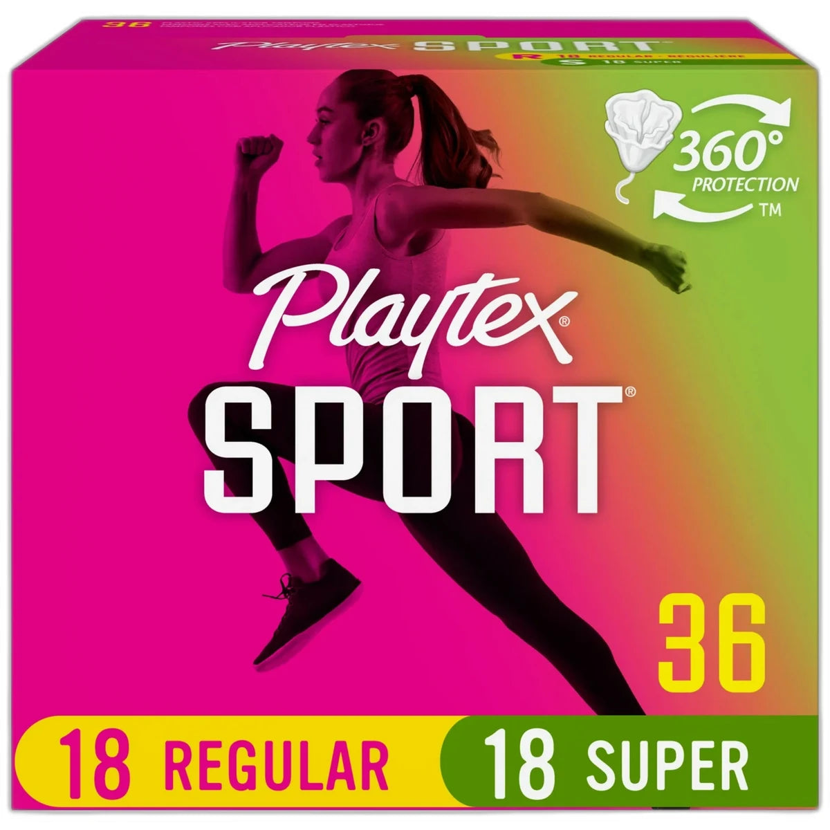 Playtex Sport Unscented Tampons Multi Pack36 Ea 0.2Oz (Pack Of 12)