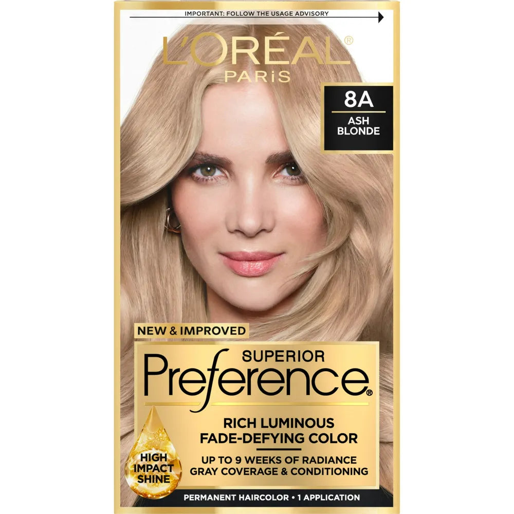 Loreal Superior Preference Hair Color 8A Ash Blonde1 Ea 8Oz (Pack Of 12)