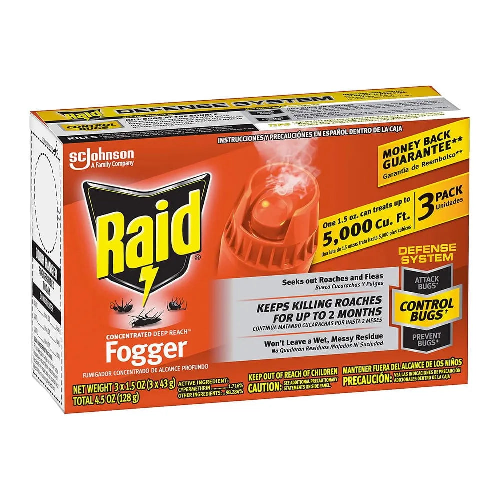 Raid Concentrated Deep Reach Fogger 1.5Oz (Pack of 12)