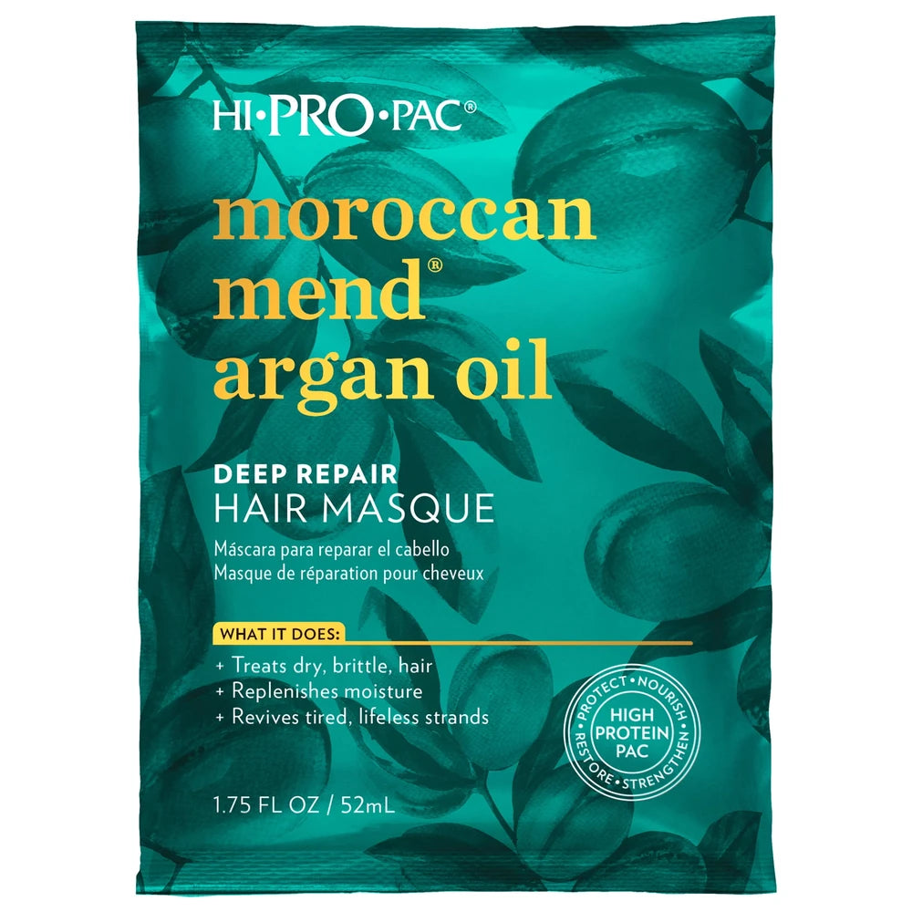 Hi-Pro-Pac Moroccan Mend Argan Oil Deep Repair Hair Mask to Moisturize Hair 1.75. Oz (Pack of 48)