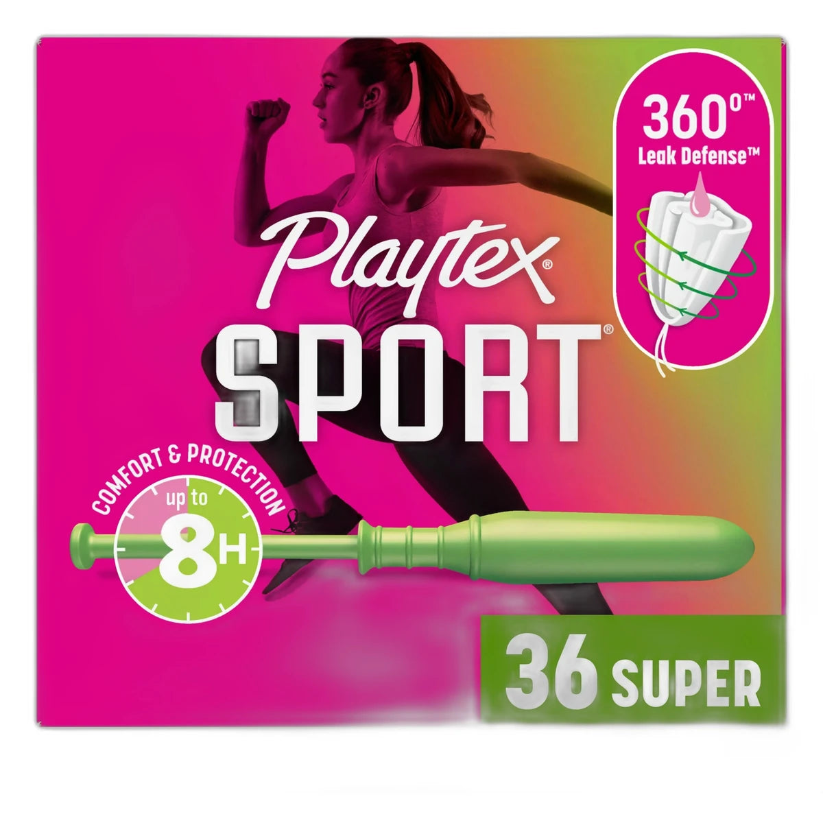 Playtex Tampons Sport Super 0.2Oz (Pack Of 48)