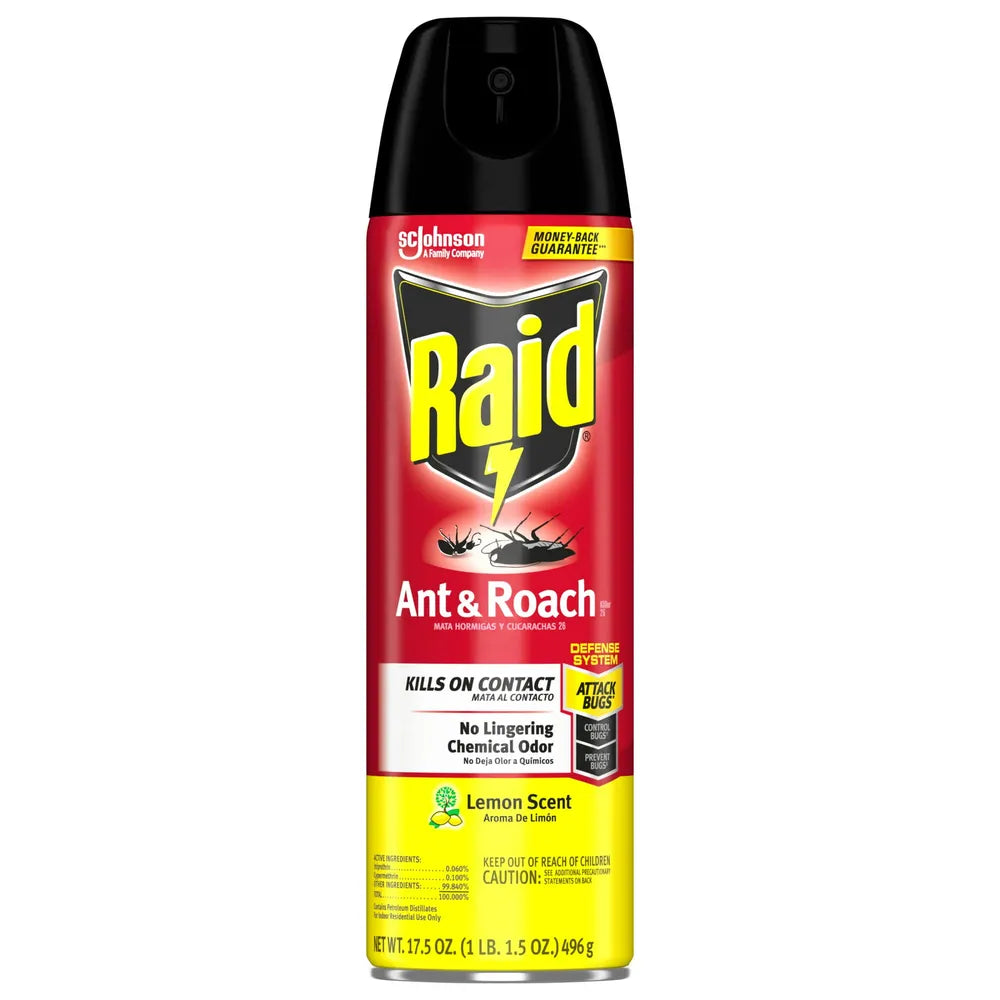 Raid Ant And Roach Killer Lemon Scent17.5Oz (Pack of 12)
