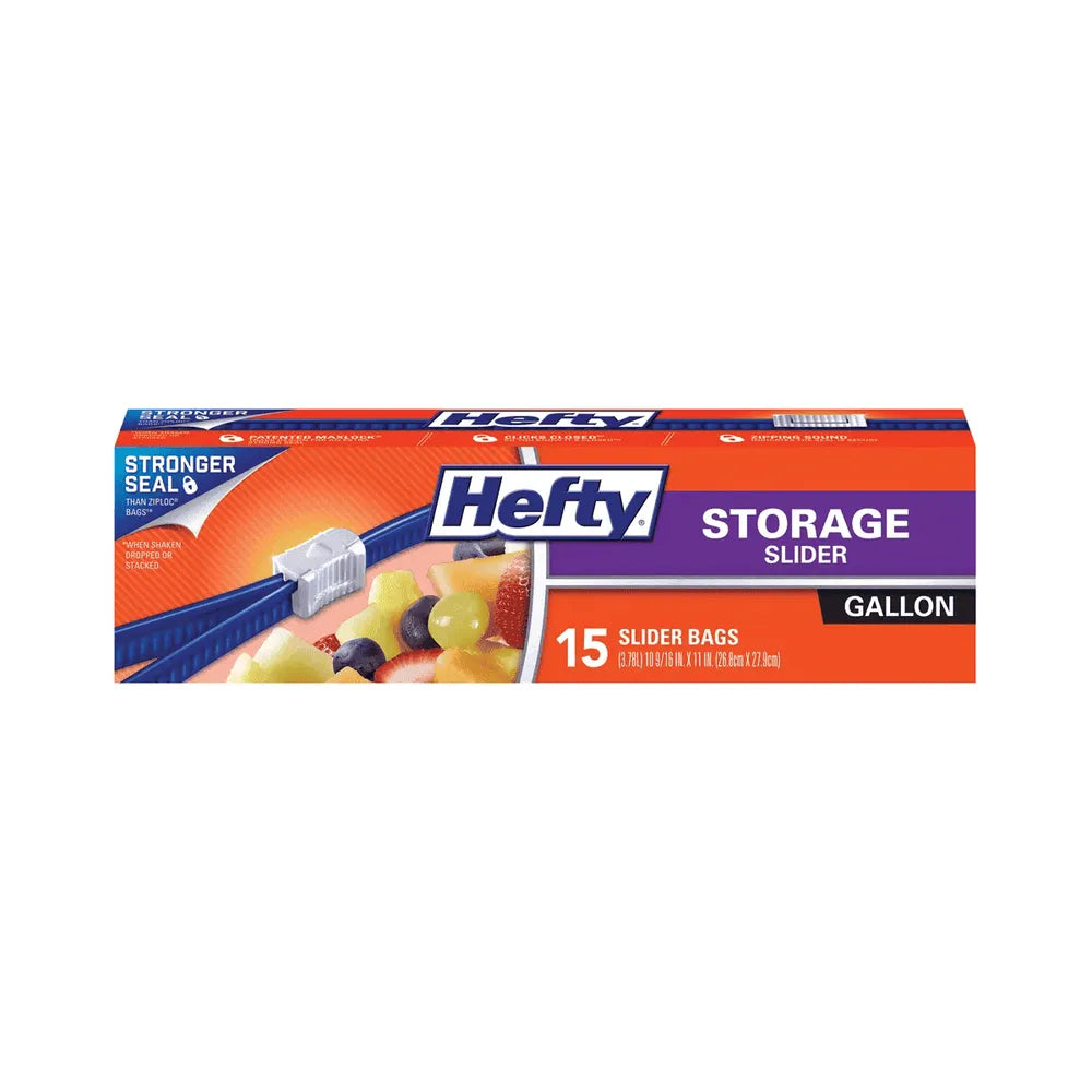 Hefty Gallon Food Storage Slider Bag 6.88Oz (Pack of 9)