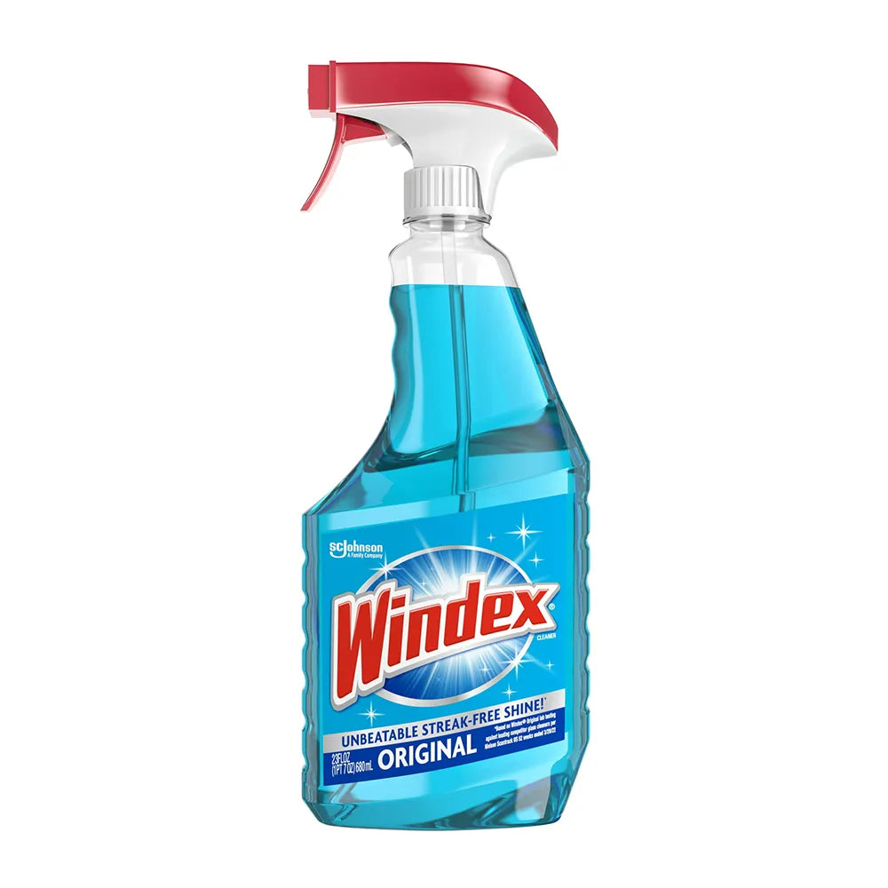 Windex Glass Cleaner Original Blue Spray Bottle 23Oz (Pack of 8)
