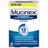 Mucinex 12 Hour Cough & Chest Congestion 80 Tablets 0.21Oz (Pack Of 12)