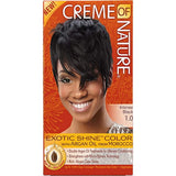 Creme of Nature Exotic Shine Color Intense Black 1.0 Permanent Hair Color (Pack of 12)