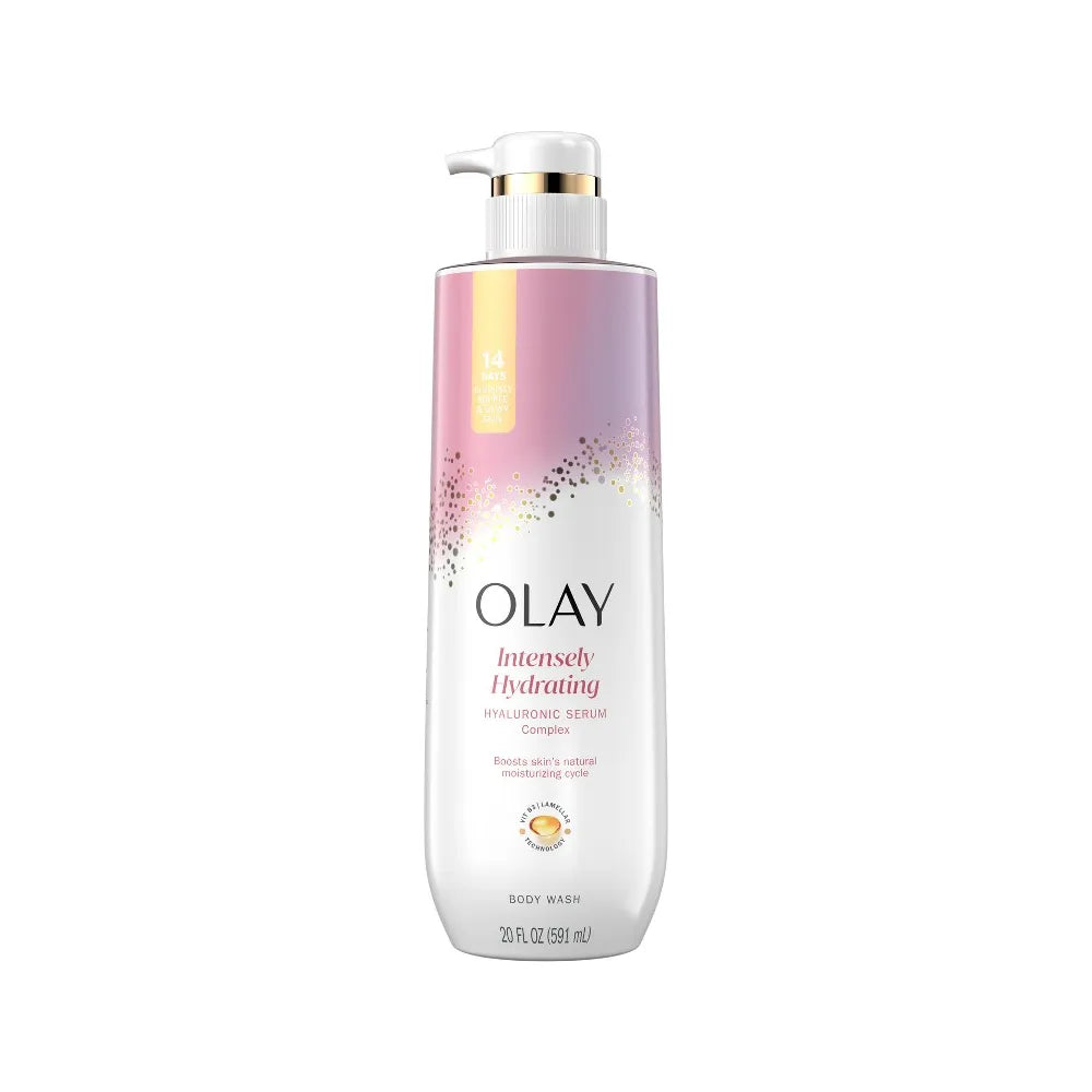 Olay Cleansing & Nourishing Body Wash with Hyaluronic Acid 20 Oz (Pack of 4)