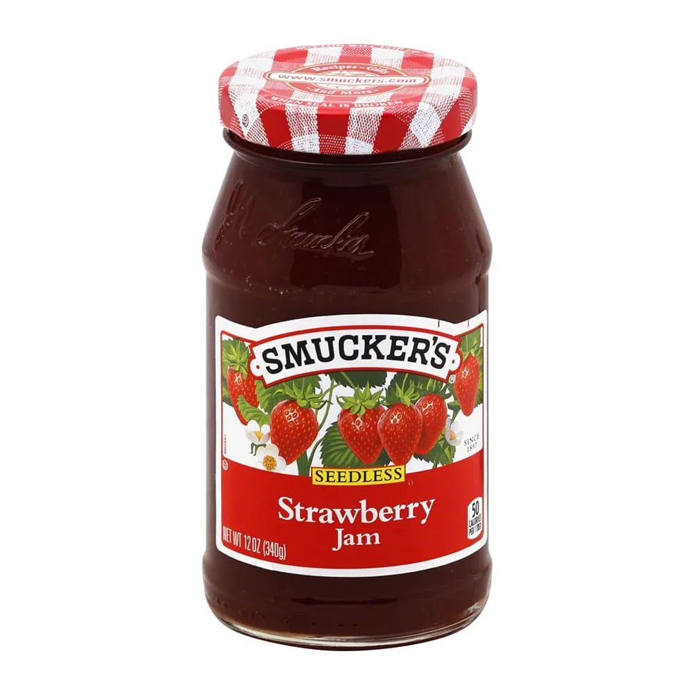 Smuckers Seedless Strawberry Jam 12Oz (Pack of 12)