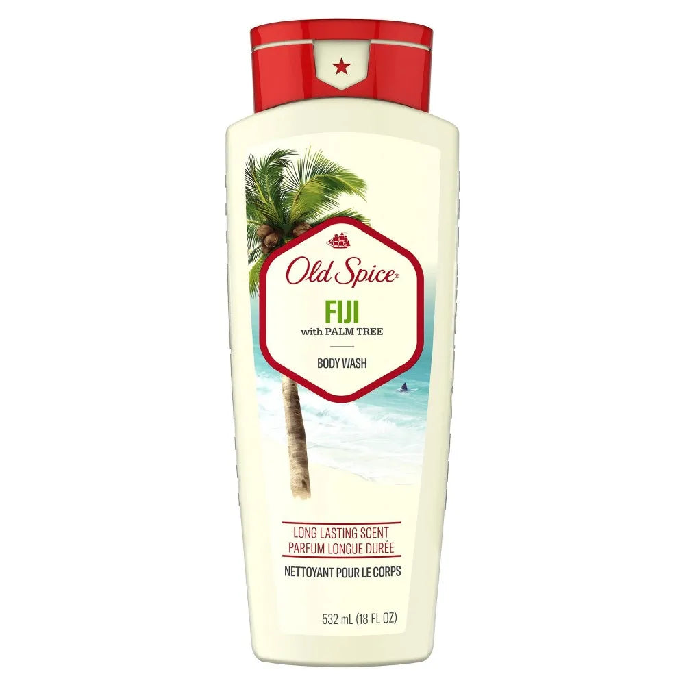 Old Spice Body Wash Fiji with Palm Tree 18 Fl Oz (Pack of 4)