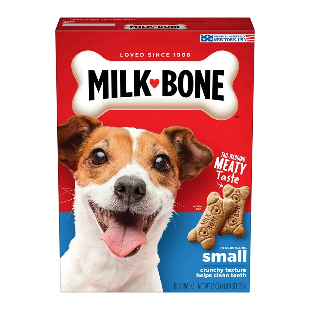 Milk Bone Crunchy Texture Snacks for Small Dogs Teeth Clean 24Oz (Pack of 12)