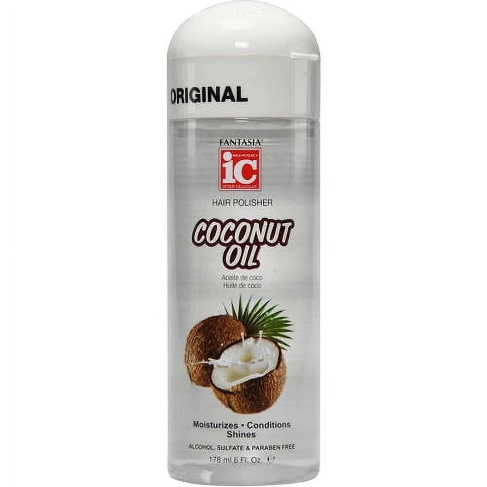 Fantasia ic Coconut Oil Hair Polisher 6 Oz (Pack of 6)