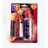 SalonPro Super Hair Bond Glue and Remover 1 Oz and 2 Oz Combo Blister (Pack of 12)