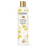 Pantene Sulfate Free Hair Strengthening Anti Frizz Damage Repair Shampoo with Castor Oil 9.6 Oz (Pack of 4)