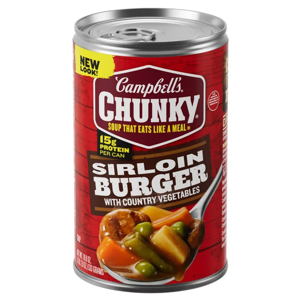 Campbells Chunky Sirloin Burger with Country Vegetables Soup Cup - 18.8 Oz (Pack of 12)