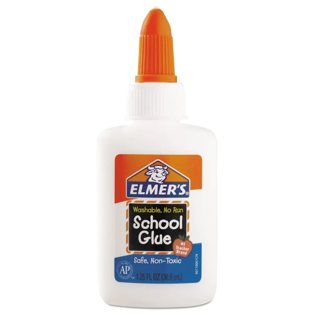 Elmers Washable No-Run School Glue Bottle 1.25Oz (Pack of 48)