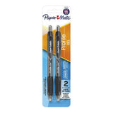 Paper Mate Profile Retractable Gel Pen 0.7mm Black 0.96oz (Pack of 48)