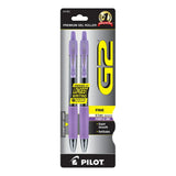 Pilot G2 Premium Gel Roller Pens Fine Point 0.7 mm Purple Ink 0.634oz (Pack of 144)