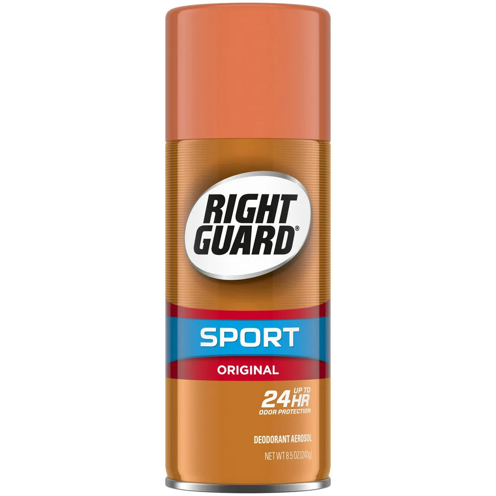 Right Guard Sport Deodorant Aerosol Original 8.5Oz (Pack of 12)
