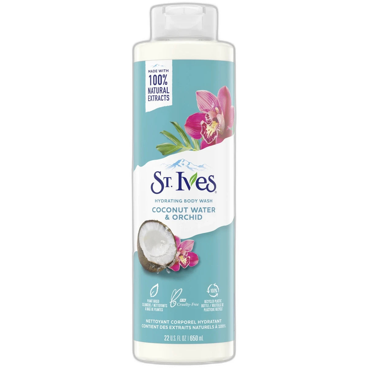 St Ives Coconut Water and Orchid Hydrating Body Wash 22Oz (Pack of 4)