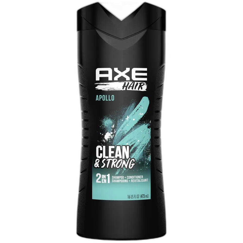 AXE 2 in 1 Apollo Sage Cedarwood Scent Shampoo and Conditioner 16Oz (Pack of 4)
