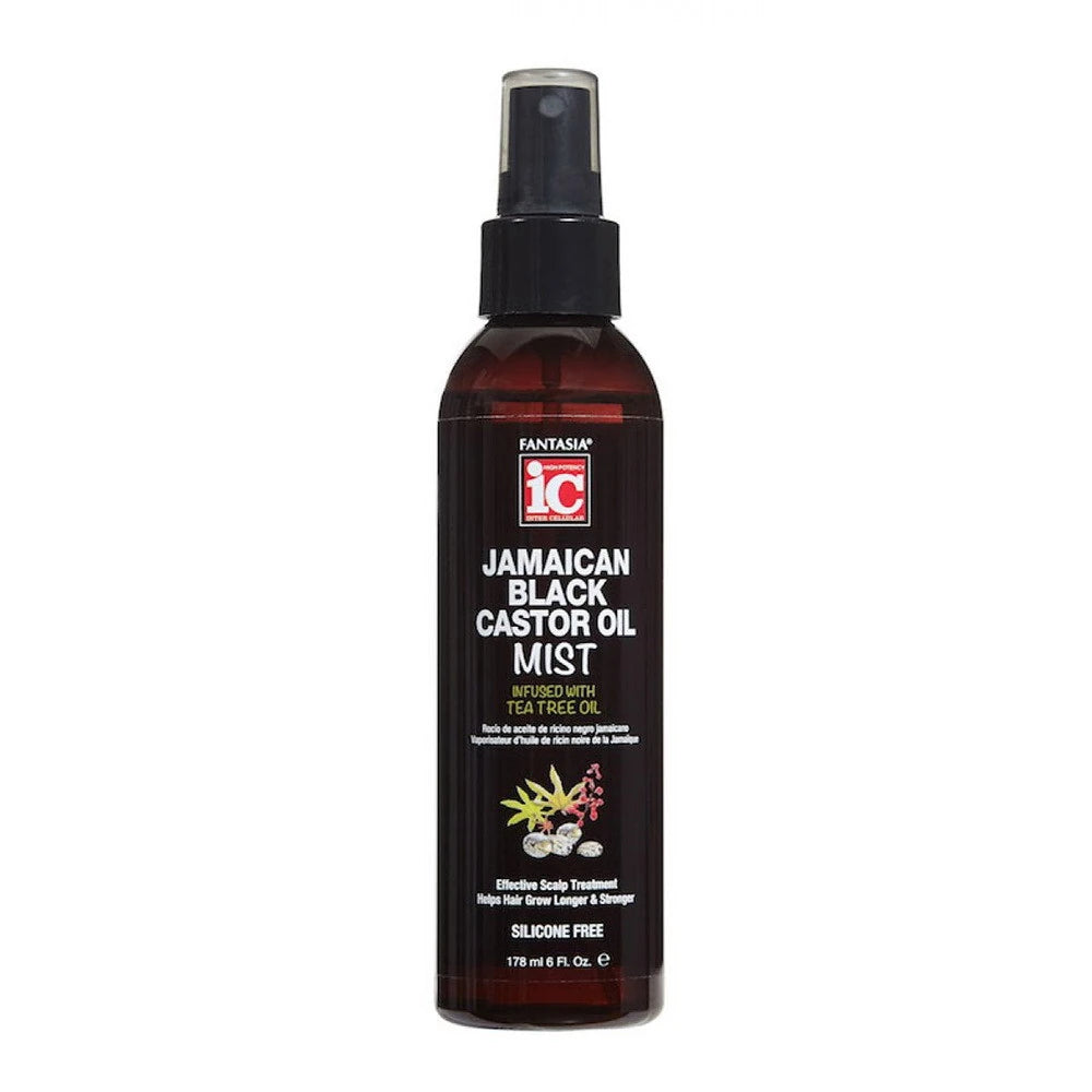 Fantasia IC Jamaican Black Castor Oil Mist infused with Tea Tree Oil, 6 oz (Pack of 6)