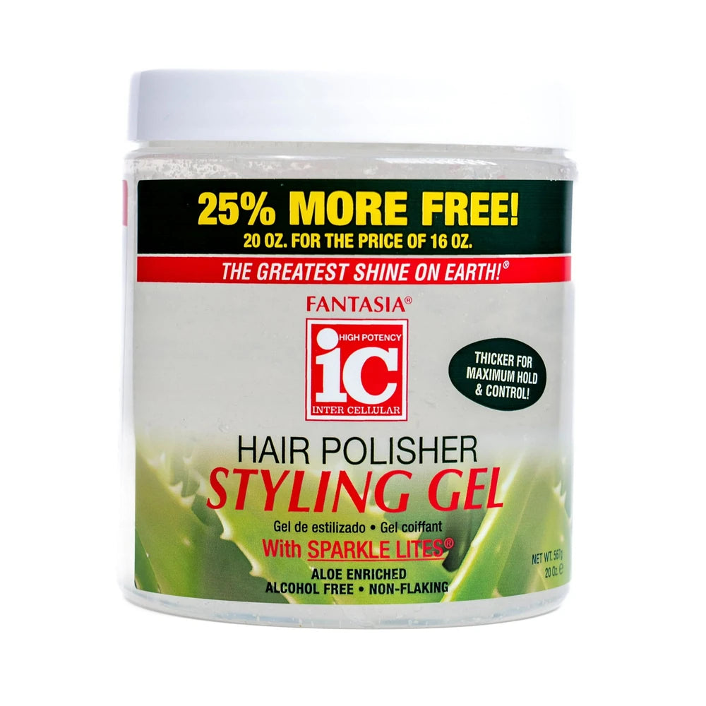 FANTASIA - IC Hair Polisher Styling Gel Clear 20 Oz (Pack of 6)