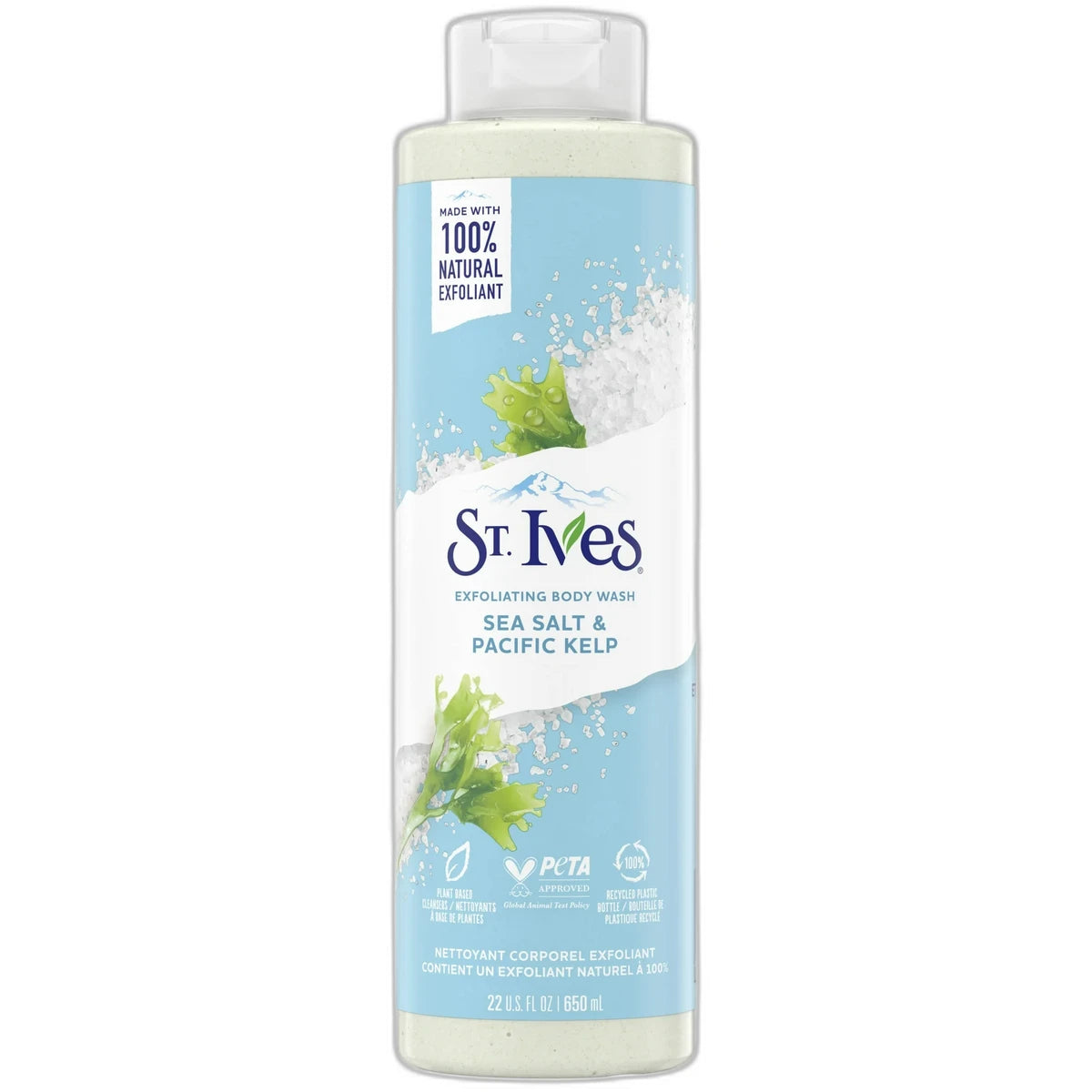 St Ives Exfoliating Body Wash Sea Salt and Pacific Kelp 22Oz (Pack of 4)