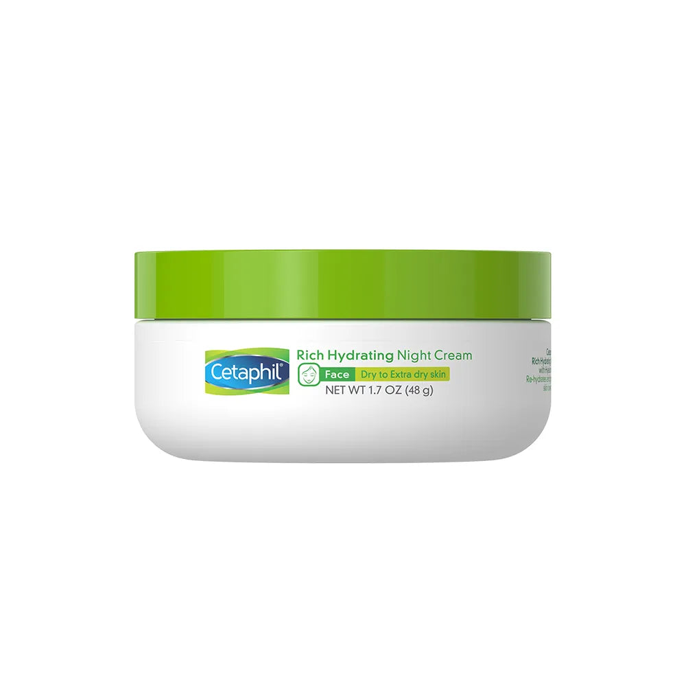 Cetaphil Rich Hydrating Night Cream with Hyaluronic Acid 1.7 Ounce (Pack of 12)