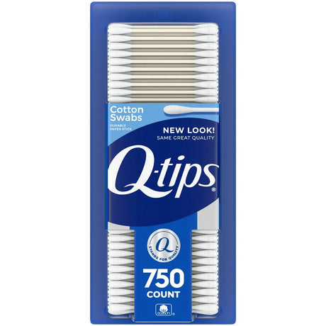 Q-Tips Cotton Swabs 750 Count 12.8oz (Pack of 12)