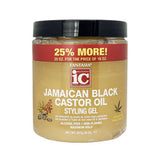 Fantasia Jamaican Black Castor Oil Styling Gel 20 Oz (Pack of 6)