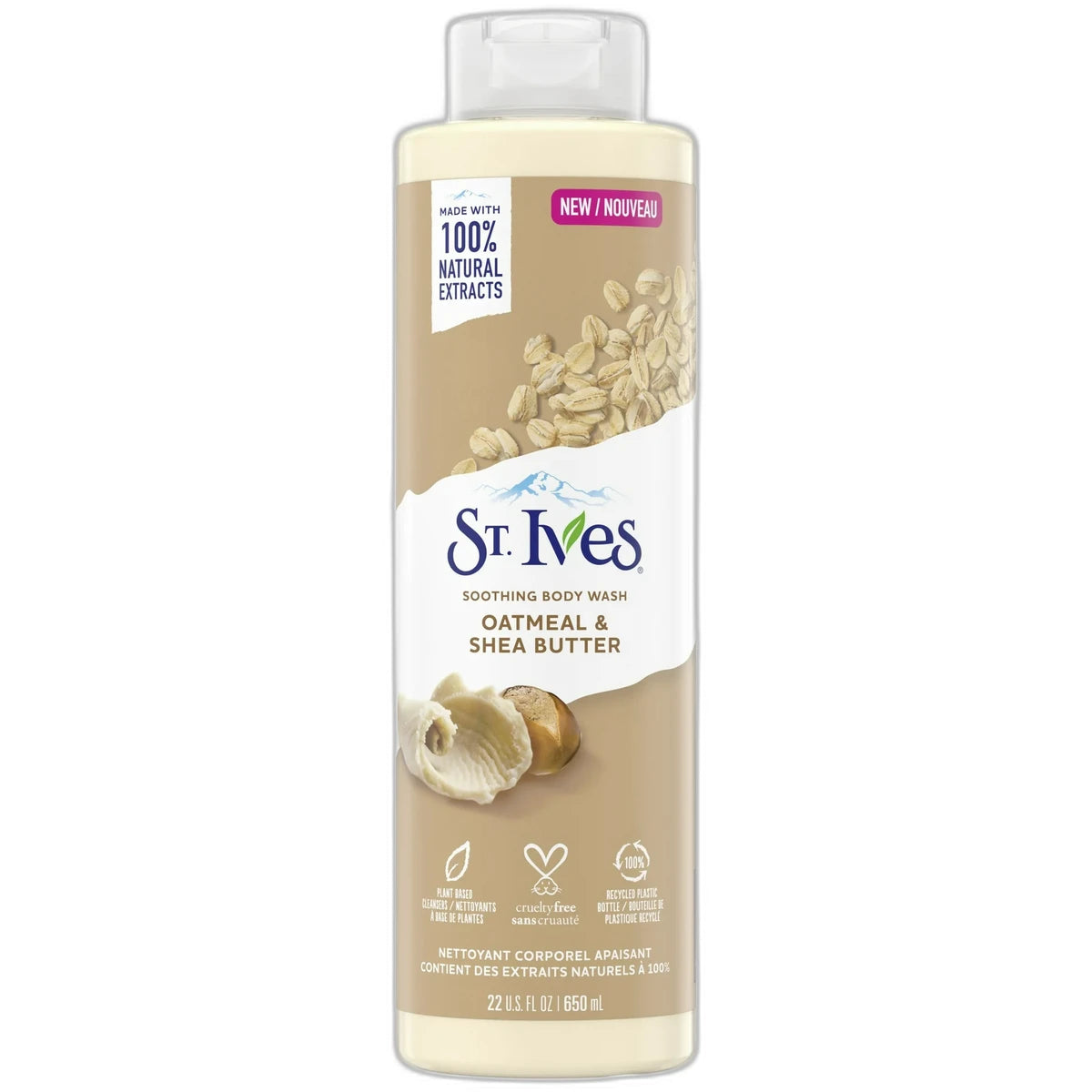 St Ives Oatmeal and Shea Butter Soothing Body Wash 22Oz (Pack of 4)