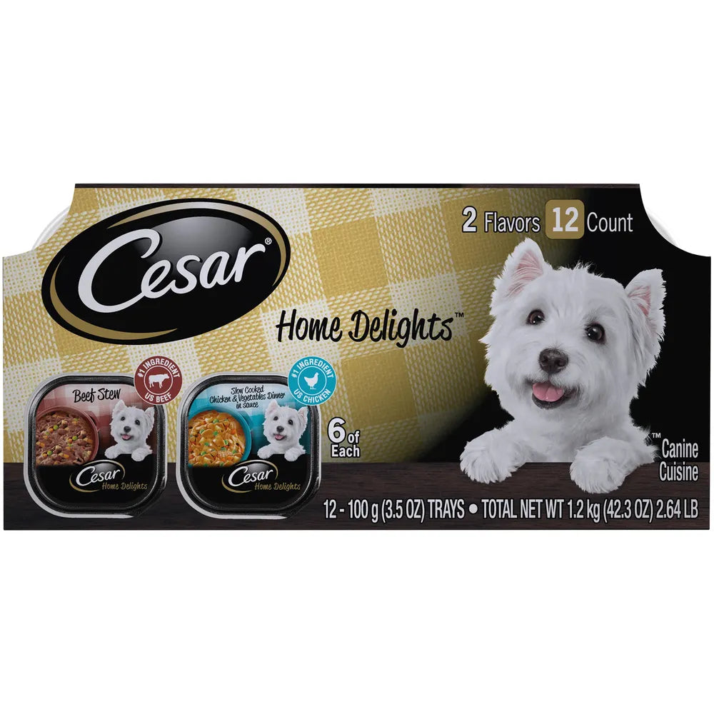 Cesar Home Delights Beef & Chicken 3.5 Oz (Pack Of 2)