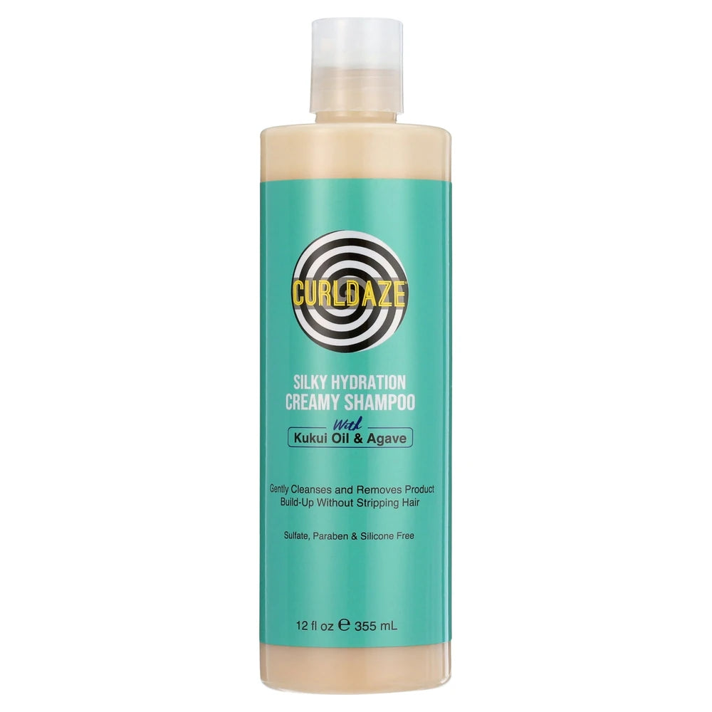 Curldaze Silky Hydration Cream Shampoo with Kukui Oil & Agave – 12 Fl. Oz (Pack of 6)