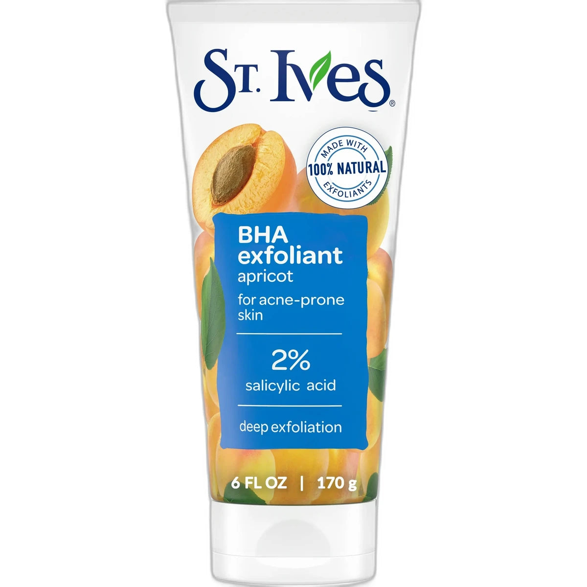 St. Ives Naturally Clear Apricot Scrub Blemish And Blackhead Control 6Oz (Pack of 6)