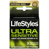 Lifestyles Ultra Sensitive Lubricated Latex Condoms 0.7oz (Pack of 144)