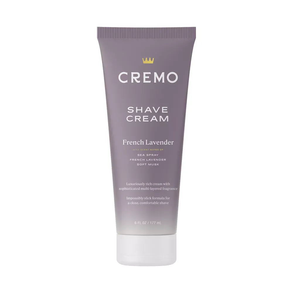 Cremo French Lavender Moisturizing Shave Cream Astonishingly Superior Ultra-Slick Shaving Cream for Women Fights Nicks Cuts and Razor Burn 6 Fl Oz (Pack of 12)
