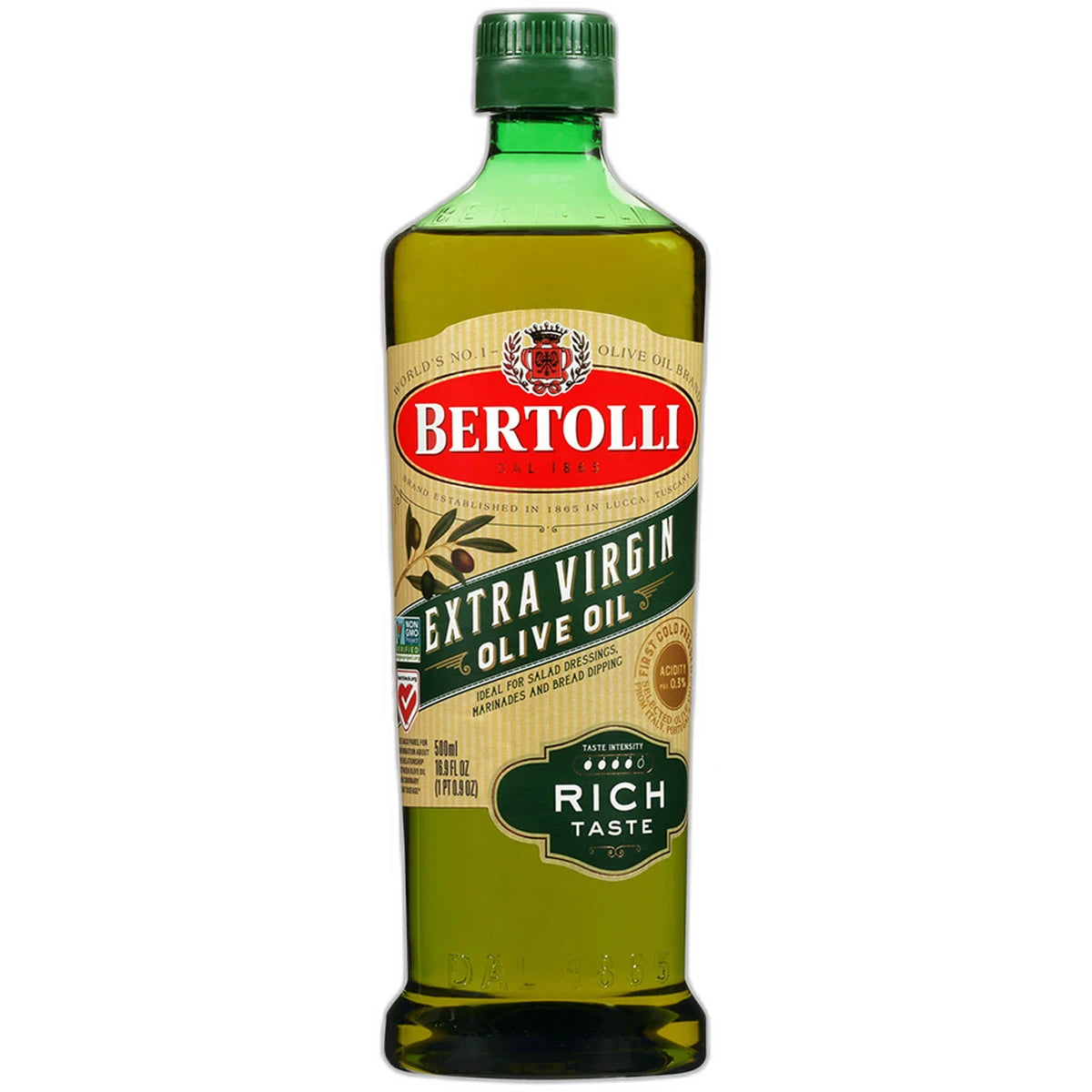 Bertolli Extra Virgin Olive Oil, Rich Taste 16.9Oz (Pack of 12)