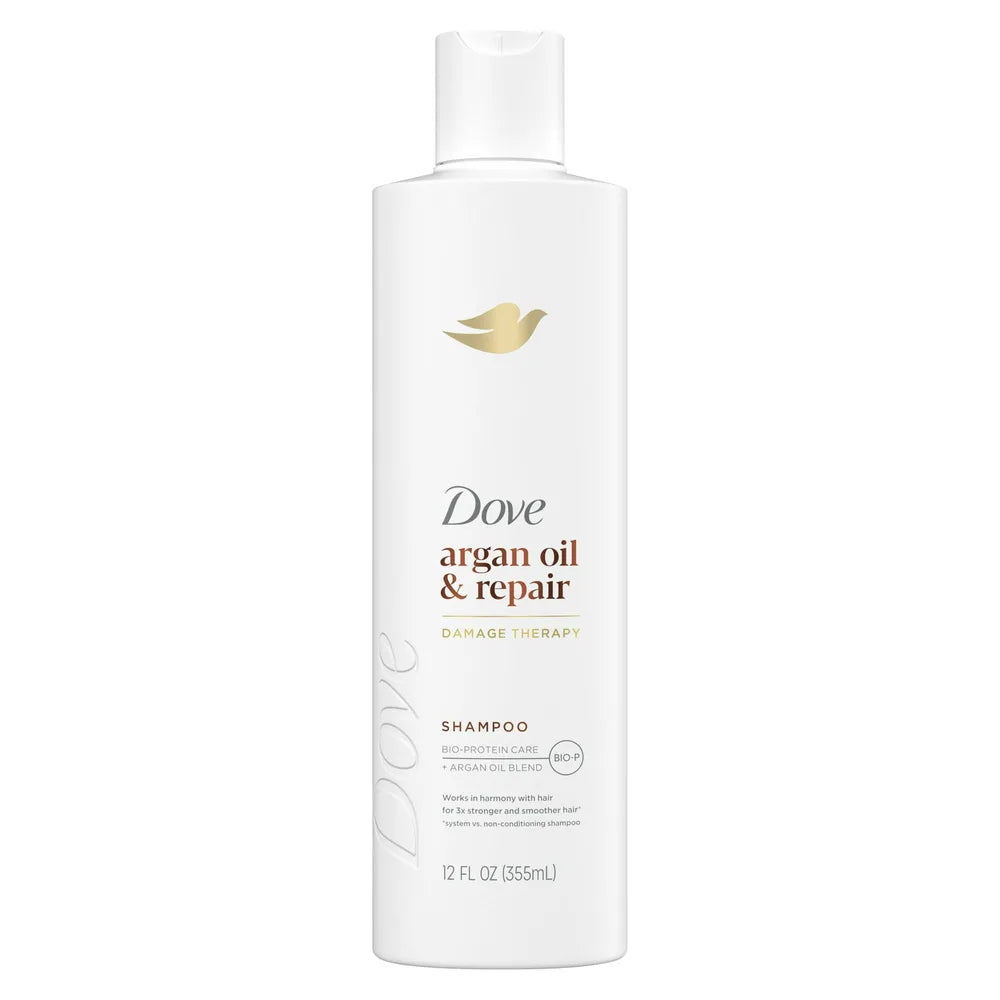 Dove Argan Oil & Repair Shampoo 12 Oz (Pack of 6)