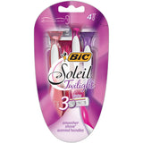Bic Soleil Sensitive Skin Triple Blade Shaver For Women Twilight 4Oz (Pack of 72)
