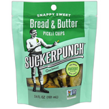 SuckerPunch Pickle Chips Bread &amp; Butter 3.4 oz (Pack of 12)