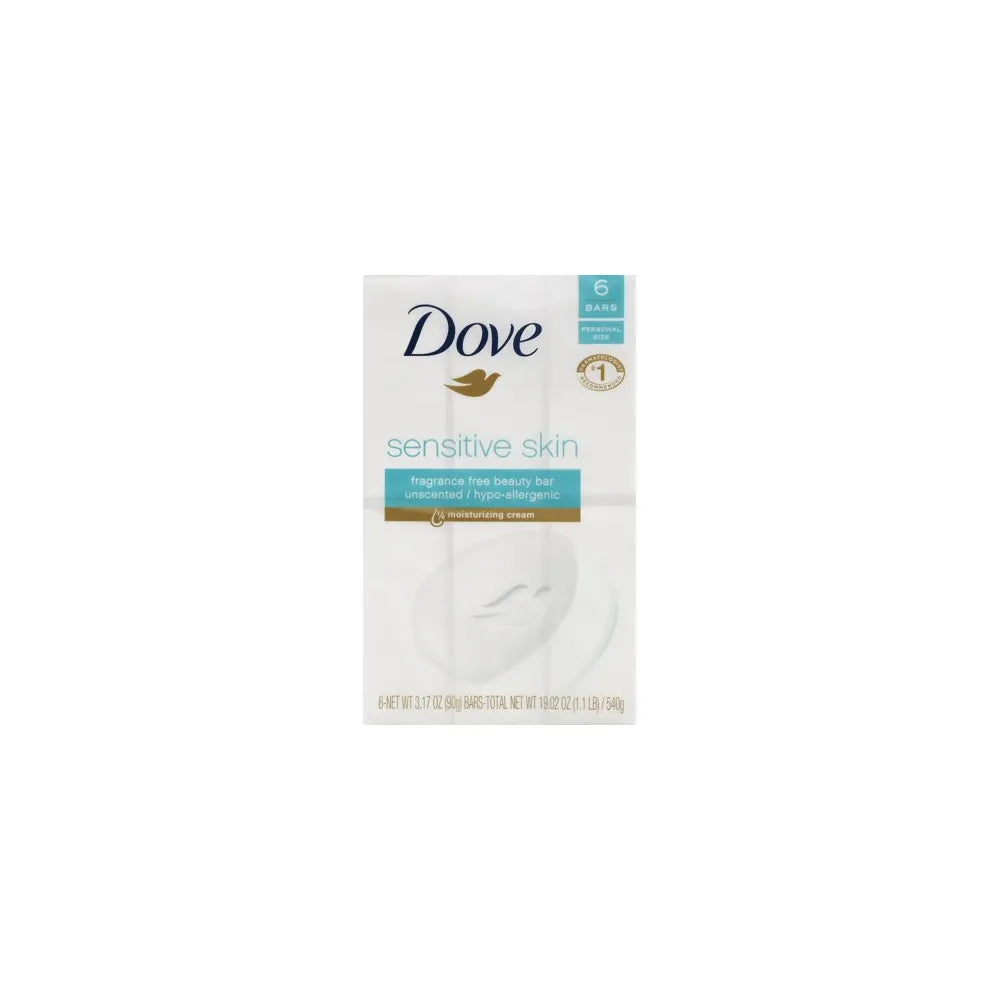 Dove Personal Size Sensitive Skin Beauty Bar 3.7 Oz 6 Ea (Pack of 9)
