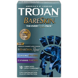 Trojan Bare Skin Condoms 10 Count 1.06oz (Pack of 48)