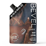 Bevel All Day Body Lotion for Men with Shea Butter & Argan Oil, On-The-Go Pouch – 3.4 Fl. Oz (Pack of 24)